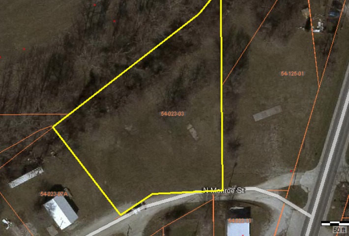 Aerial of the Park & Sell lots along N. Monroe Street in Pittsfield